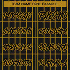 Custom Black Old Gold Stripe Fashion Design Full Button Authentic Baseball Jersey