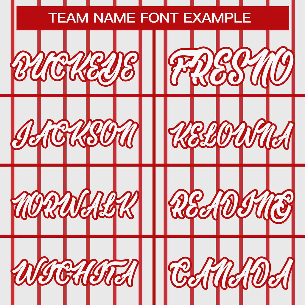 Custom White Red Stripe Fashion Design Full Button Authentic Baseball Jersey