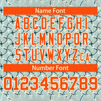 Custom Aqua Orange Texture Graffiti Pattern Personalized Authentic Baseball Jersey