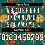 Custom Aqua 3D Graffiti Pattern Personalized Design Authentic Baseball Jersey