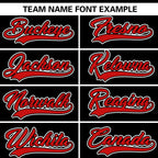 Custom Black Red Full Button Design Authentic Baseball Jersey
