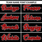 Custom Black Red Full Button Design Authentic Baseball Jersey