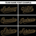 Custom Black Classic Style Authentic Stand Collar Baseball Jersey