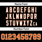 Custom Black Orange White Personalized Classic Lace-Up Neck Hockey Jersey