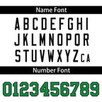 Custom White Kelly Green Black Personalized Classic Lace-Up Neck Hockey Jersey