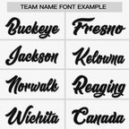 Custom White Black Personalized Raglan Sleeves Round-Neck Hockey Jersey