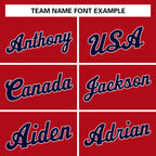 Custom Red Navy White-Navy Classic Tops Basketball Jersey