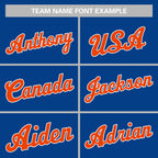 Custom Blue Orange-White Classic Tops Tank Top Basketball Jersey