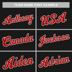 Custom Black Red-White Classic Tops Men Casual Basketball Jersey