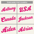 Custom Cream Pink Classic Tops Athletic Casual Basketball Jersey