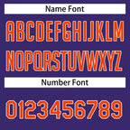 Custom Purple Orange-White Classic Tops Athletic Basketball Jersey