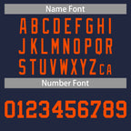 Custom Navy Orange Classic Tops Men/Kids Basketball Jersey