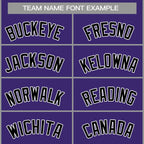Custom Purple Black-White Classic Tops Casual Basketball Jersey