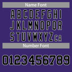 Custom Purple Black-White Classic Tops Casual Basketball Jersey