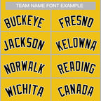 Custom Yellow Black-White Classic Tops Casual Basketball Jersey