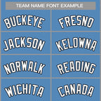 Custom Light Blue White-Black Classic Tops Casual Basketball Jersey