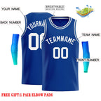 Custom Royal White Classic Tops Casual Basketball Jersey