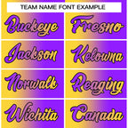 Custom Yellow Purple Gradient Fashion Tops Basketball Jersey