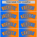 Custom Blue Orange-Black Gradient Fashion Tops Basketball Jersey