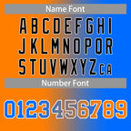 Custom Blue Orange-Black Gradient Fashion Tops Basketball Jersey