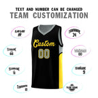 Custom Black Gray Side U-shaped Patttern Double Side Sports Uniform Basketball Jersey