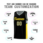 Custom Black Gray Side U-shaped Patttern Double Side Sports Uniform Basketball Jersey