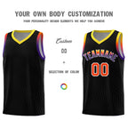 Custom Black Gold Wave Pattern Sports Uniform Basketball Jersey