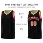 Custom Black Khaki Wave Pattern Sports Uniform Basketball Jersey