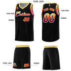 Custom Black Khaki Wave Pattern Sports Uniform Basketball Jersey