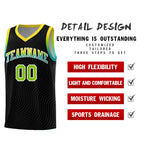 Custom Black Gold Wave Pattern Sports Uniform Basketball Jersey