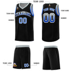 Custom Black Gray Wave Pattern Sports Uniform Basketball Jersey