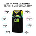 Custom Black Gold Wave Pattern Sports Uniform Basketball Jersey