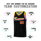 Custom Black Gold Wave Pattern Sports Uniform Basketball Jersey