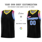 Custom Black Gold Wave Pattern Sports Uniform Basketball Jersey