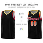 Custom Black Khaki Wave Pattern Sports Uniform Basketball Jersey