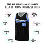 Custom Black Gray Wave Pattern Sports Uniform Basketball Jersey