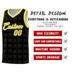 Custom Black Gold Trailblazer Dot Pattern Sports Uniform Basketball Jersey