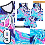 Custom Black Fluid Painting Pattern Sports Uniform Basketball Jersey