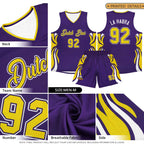 Custom Aqua Purple-White Graffiti Pattern Side Curve Pattern Sports Uniform Basketball Jersey Sets