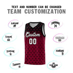 Custom Black Crimson Gradient Start Pattern Basketball Jersey Sets