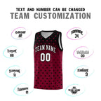 Custom Black Crimson Gradient Start Pattern Basketball Jersey Sets