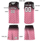 Custom Black Bright Green Gradient Start Pattern Basketball Jersey Sets