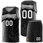 Custom Black Dot Scatter Graffiti Pattern Sports Uniform Basketball Jersey