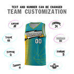 Custom Aqua Dot Scatter Graffiti Pattern Sports Uniform Basketball Jersey