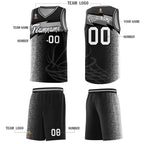Custom Black Dot Scatter Graffiti Pattern Sports Uniform Basketball Jersey
