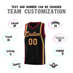Custom Black Crimson-Old Gold Ribbon Pattern Basketball Kits