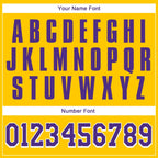 Custom Yellow Purple-White Classic Tops Casual Fake Sleeve Basketball Jersey