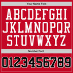 Custom Red Black-White Classic Tops Casual Fake Sleeve Basketball Jersey