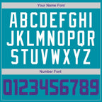 Custom Teal White-Purple Classic Tops Casual Fake Sleeve Basketball Jersey