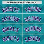 Custom Aqua Purple-White Personalized Ripple Design Authentic Baseball Jersey